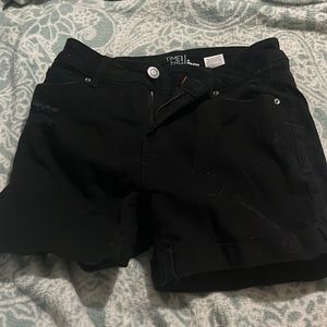 Black jean shorts
